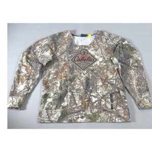 Cabela's Zonz Woodlands Camo Sweatshirt Mens Large Graphic Pullover Hunting